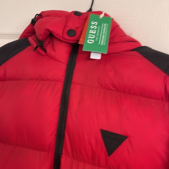 Guess Mens Puffer Hoodie - Picture 5 of 10